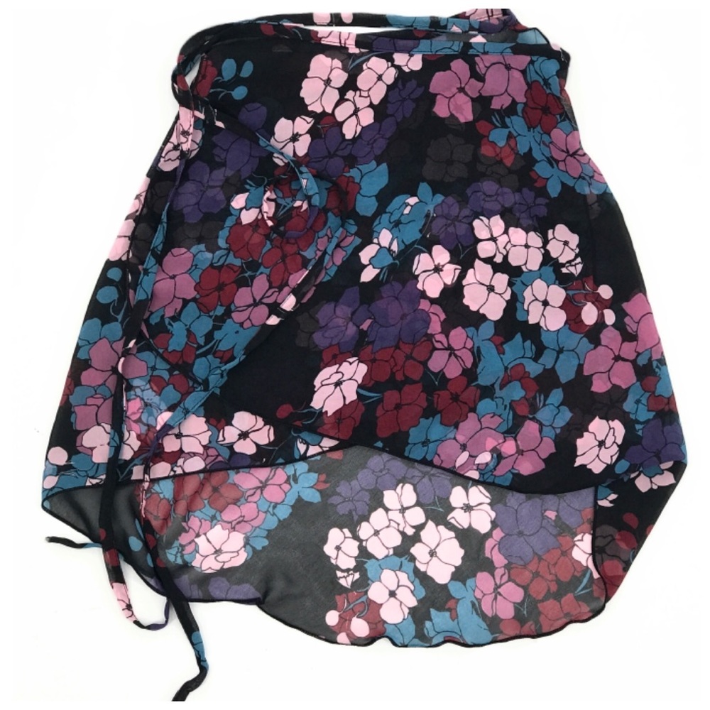 Capezio Floral Print Wrap Dance Skirt